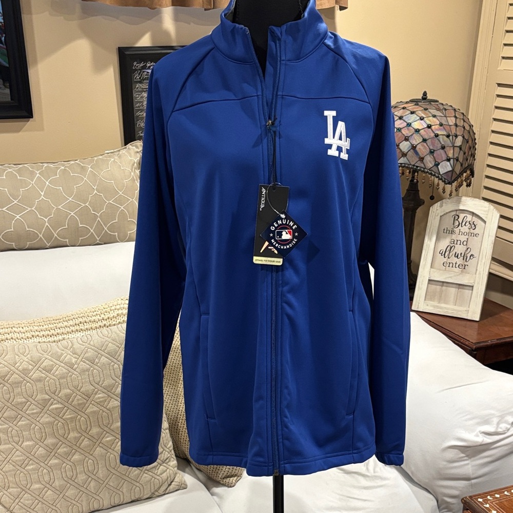 Antigua Royal Blue LA Dodgers full zipper front with pockets